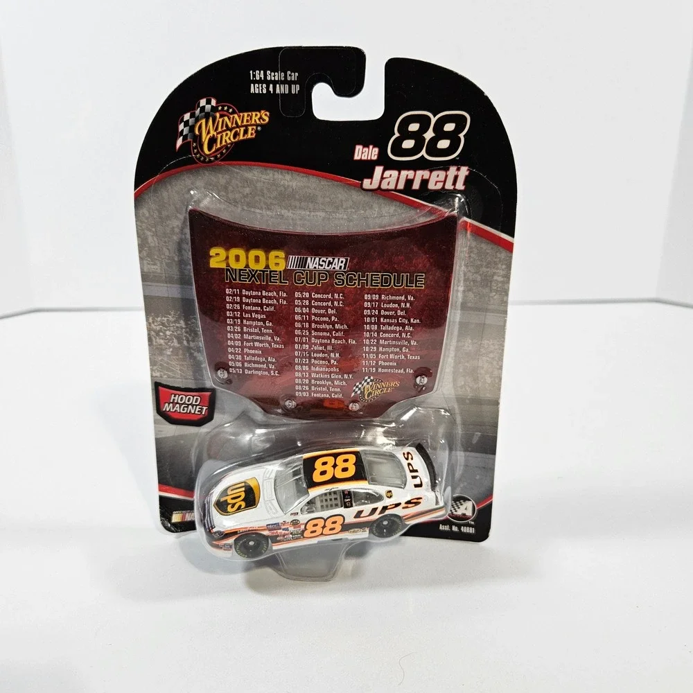 Winners Circle Dale Jarrett 88 UPS 2006 NASCAR 1:64 Diecast Car with Hood Magnet